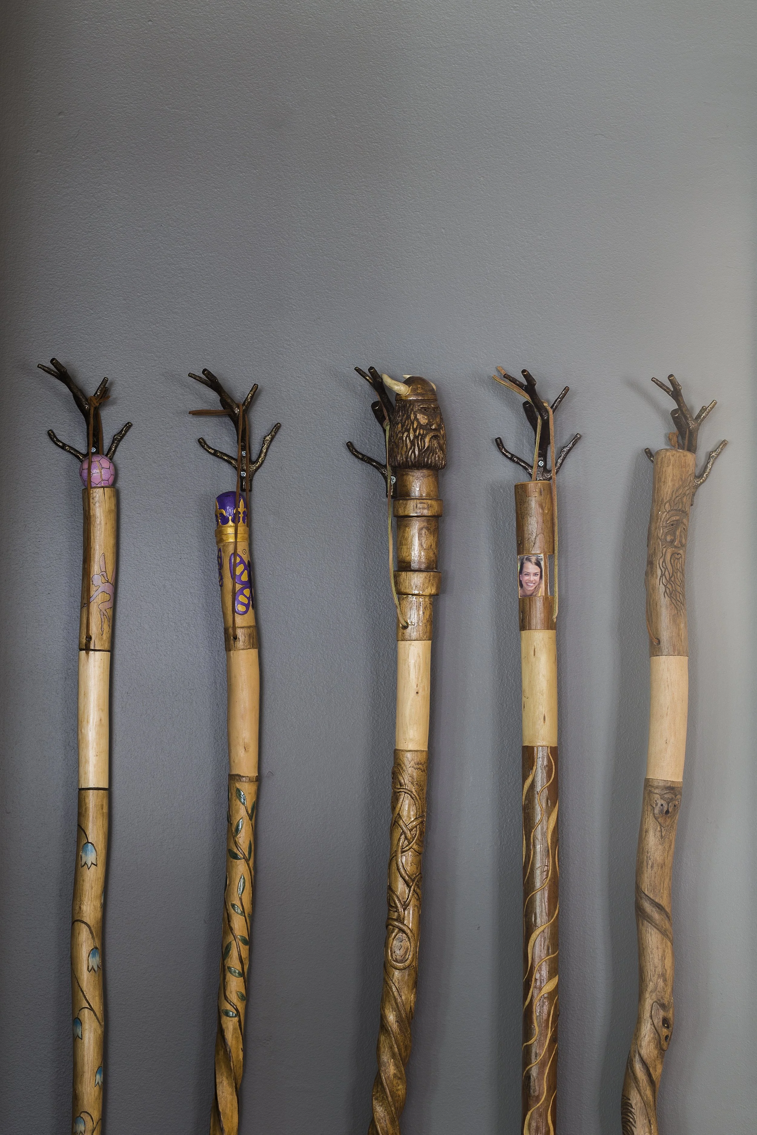 Walking Sticks Hand Carved by Grandpa Pearson