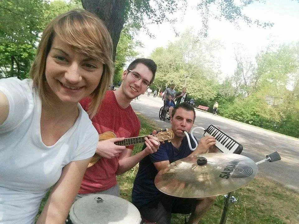 Busking at Niagara Falls State Park. (contributed photo)