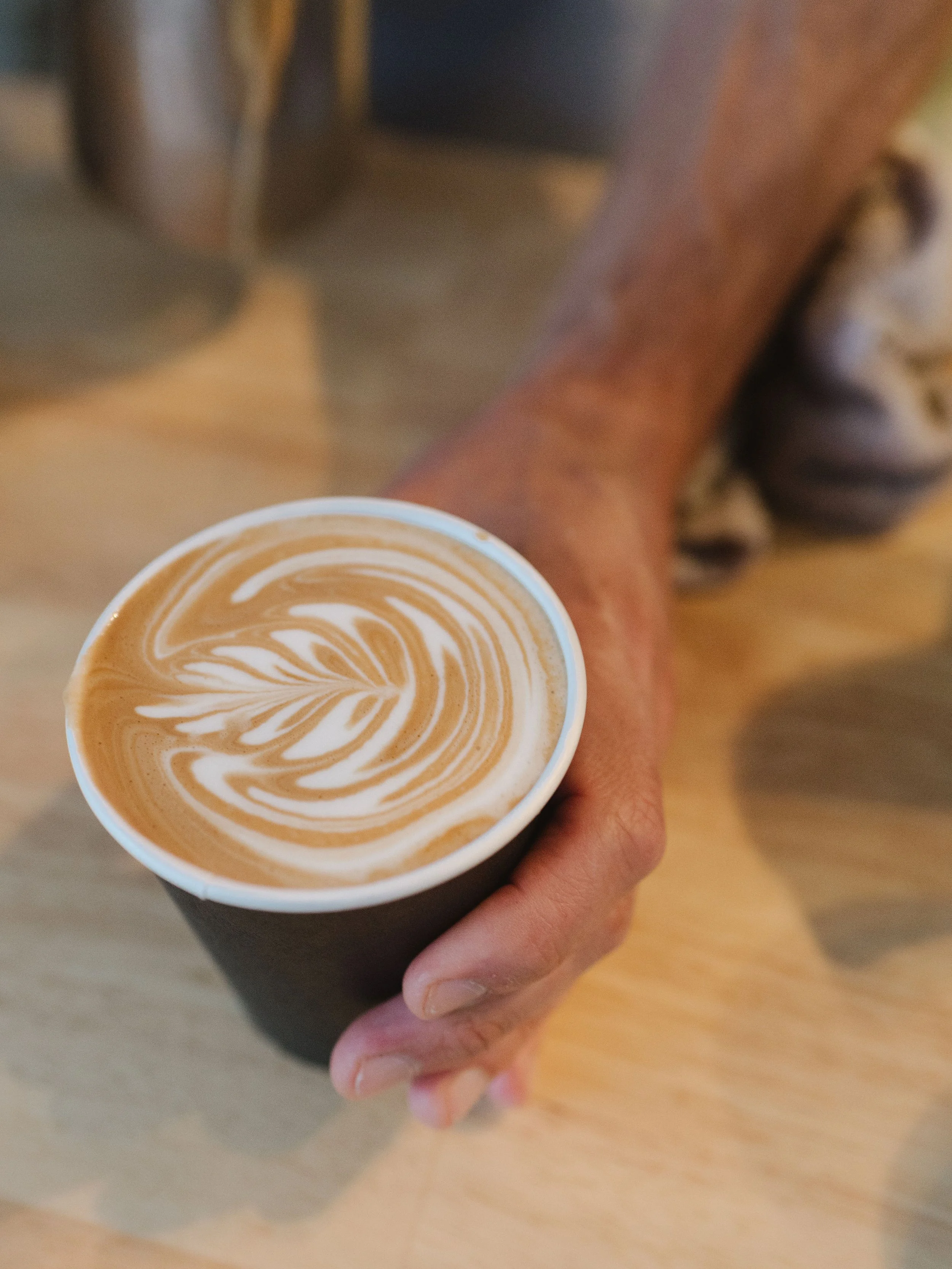 : Handcrafted Latte Art Brewin Around Coffee