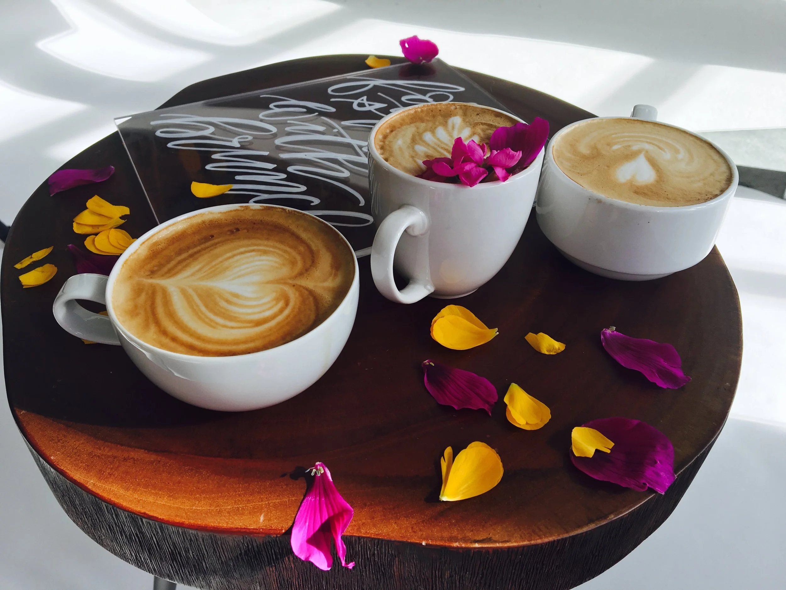 Wedding Latte Art Bride and Groom Coffee