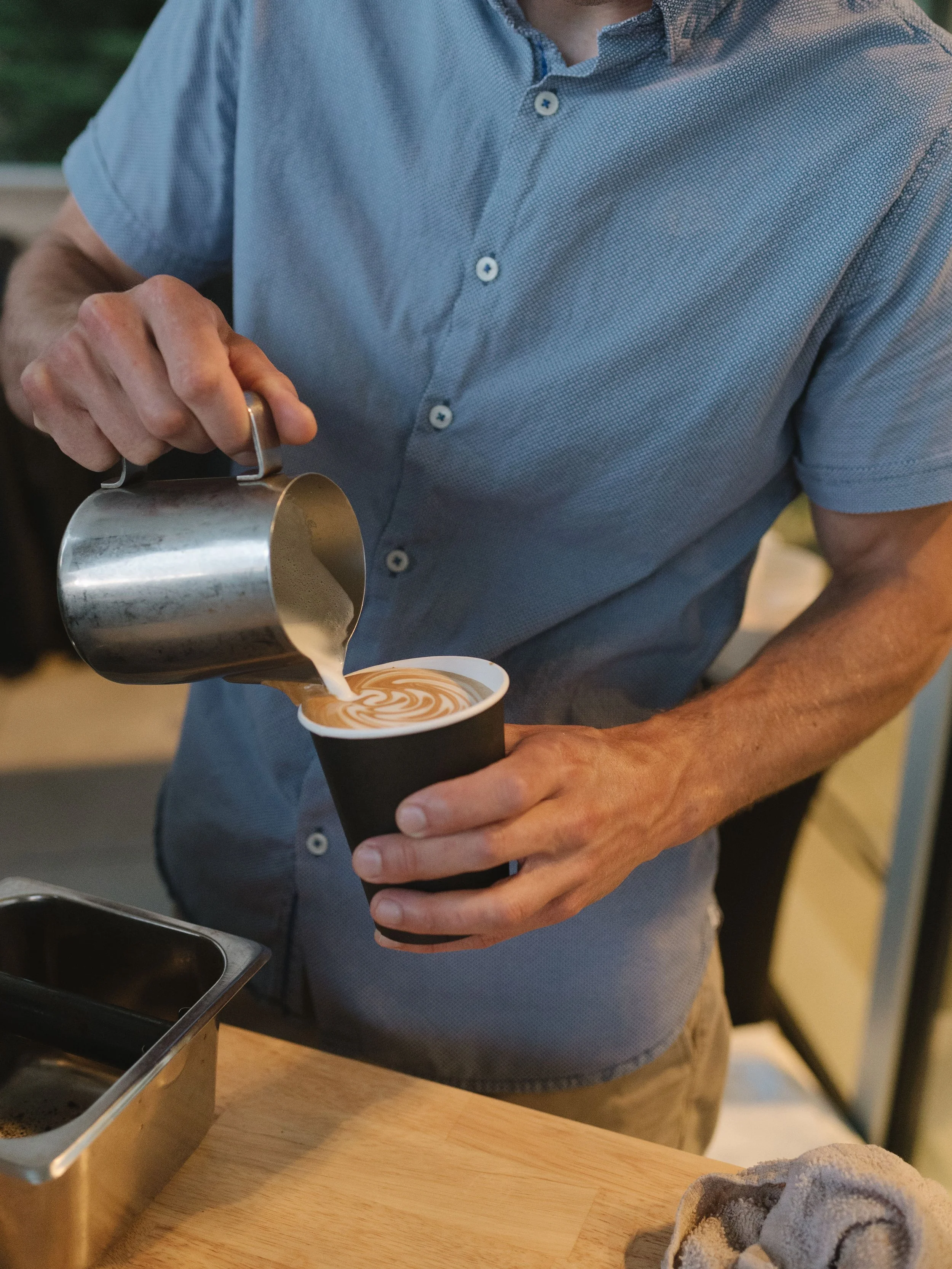 Barista Pouring Latte Art
