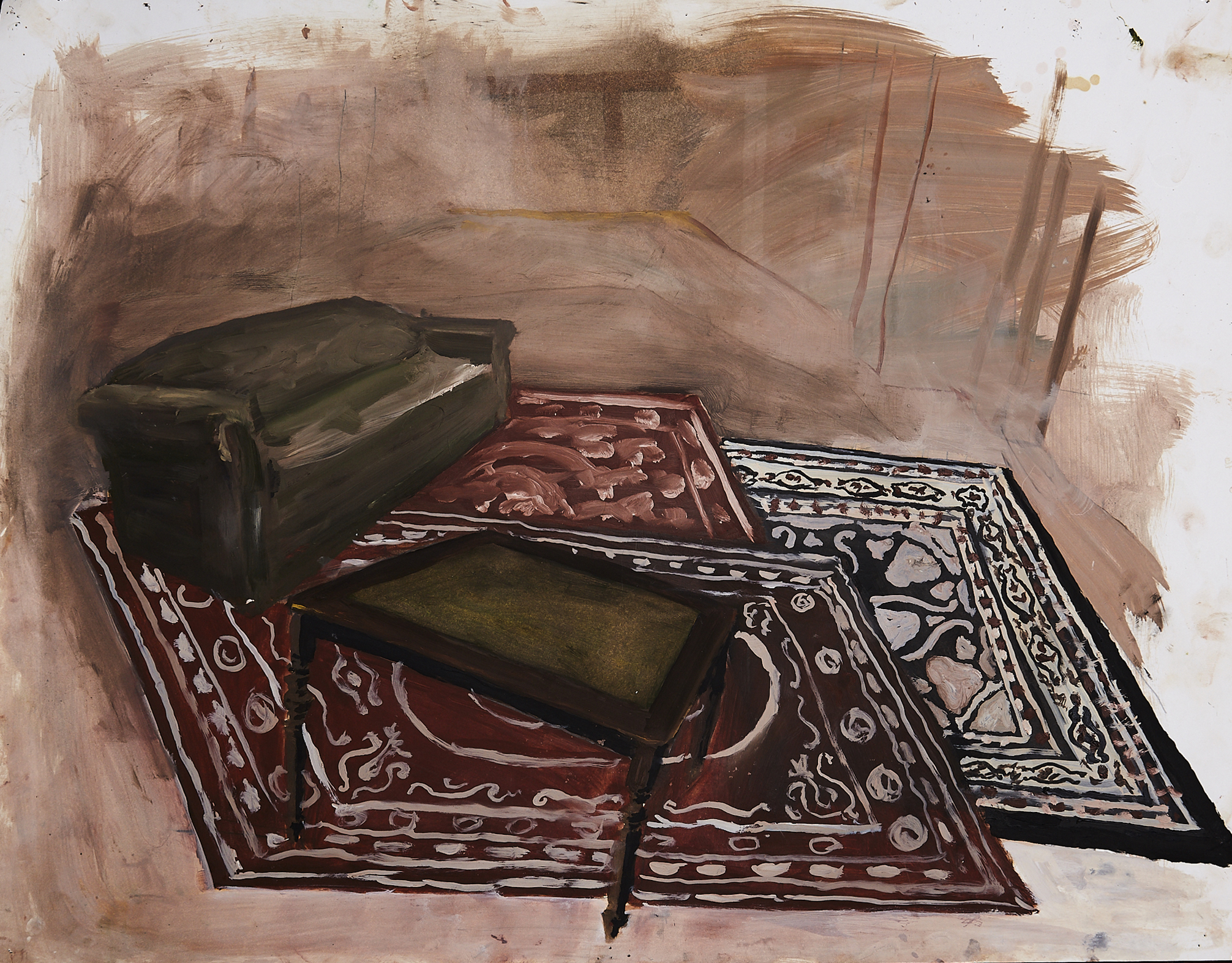 the furniture in my room oil on paper