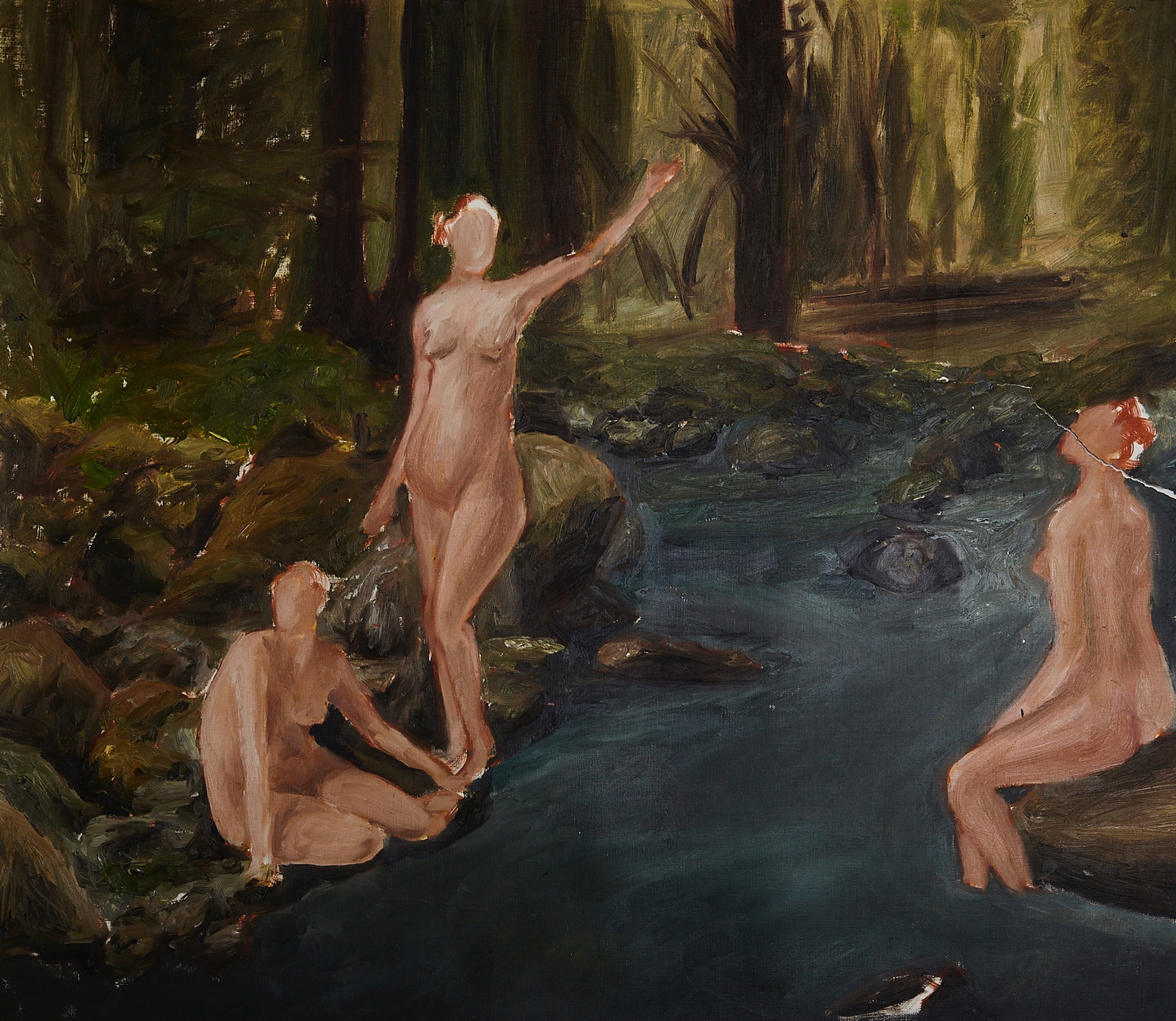 the creek oil on canvas paper 2019