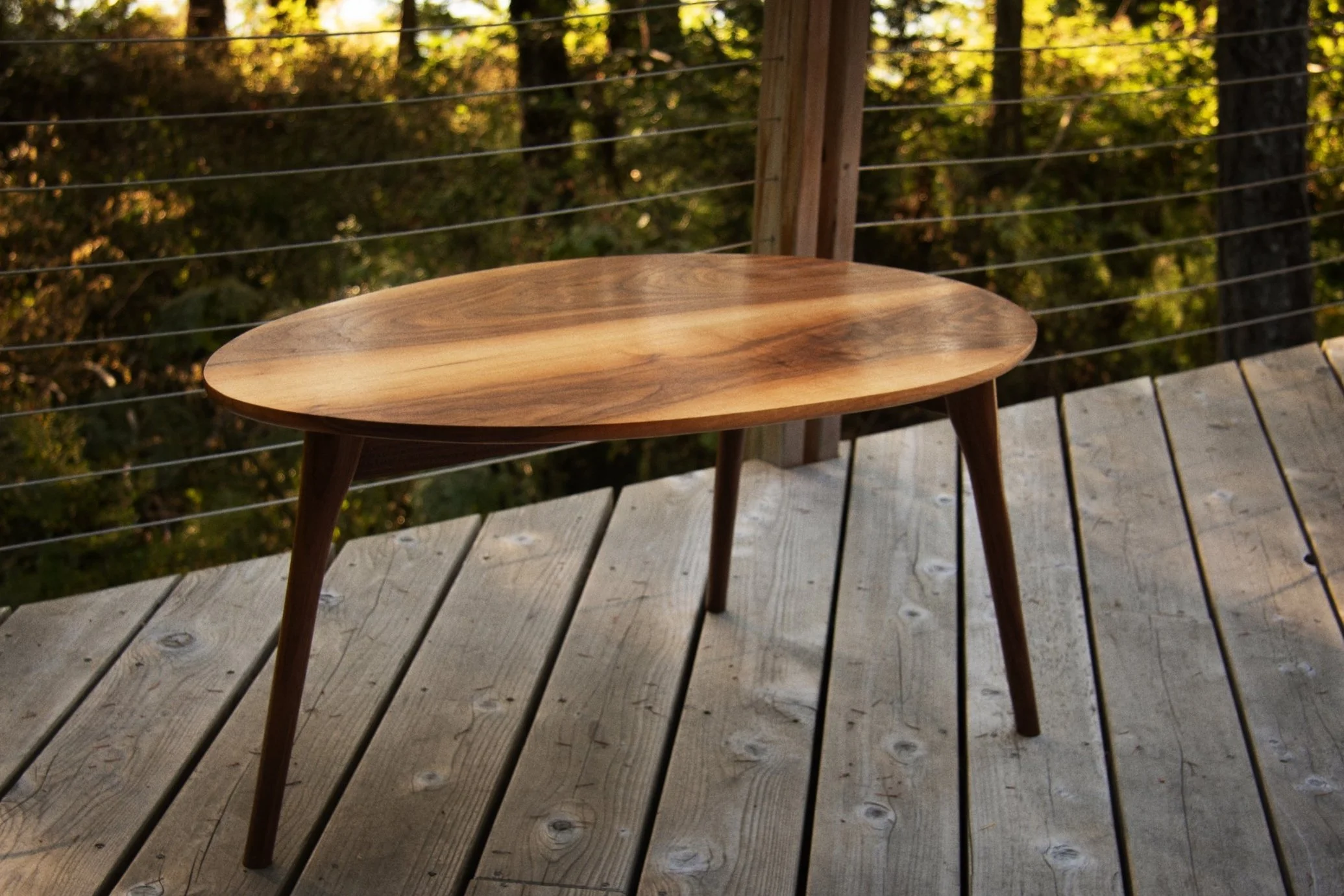  egg coffee table  walnut 