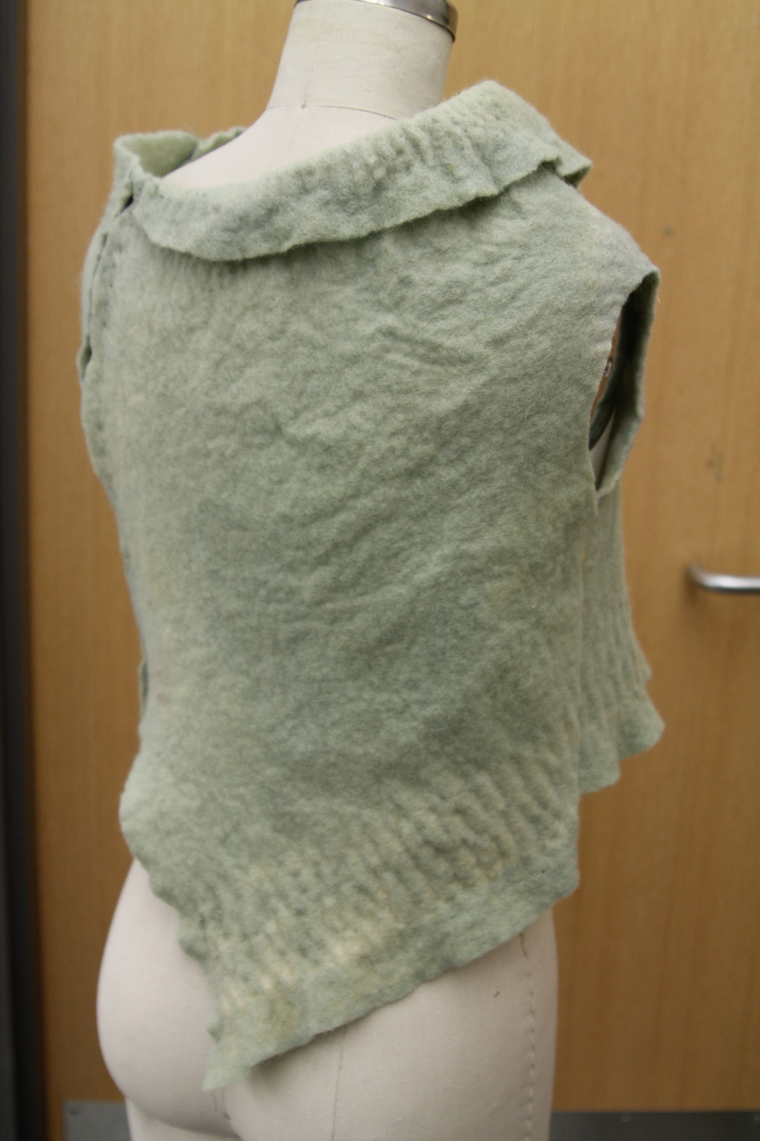 Wool shibori top - back