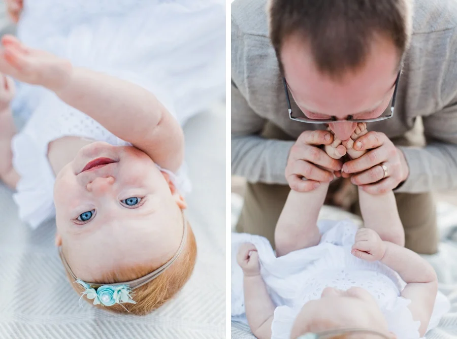 Dad and baby family session photography Grand Haven Michigan