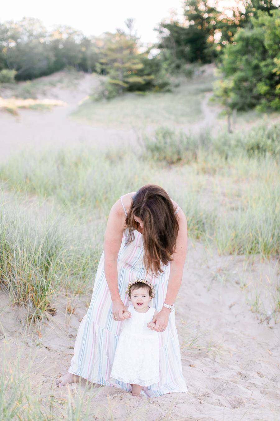 Mother and daughter MI beach family photography Elm & Olive