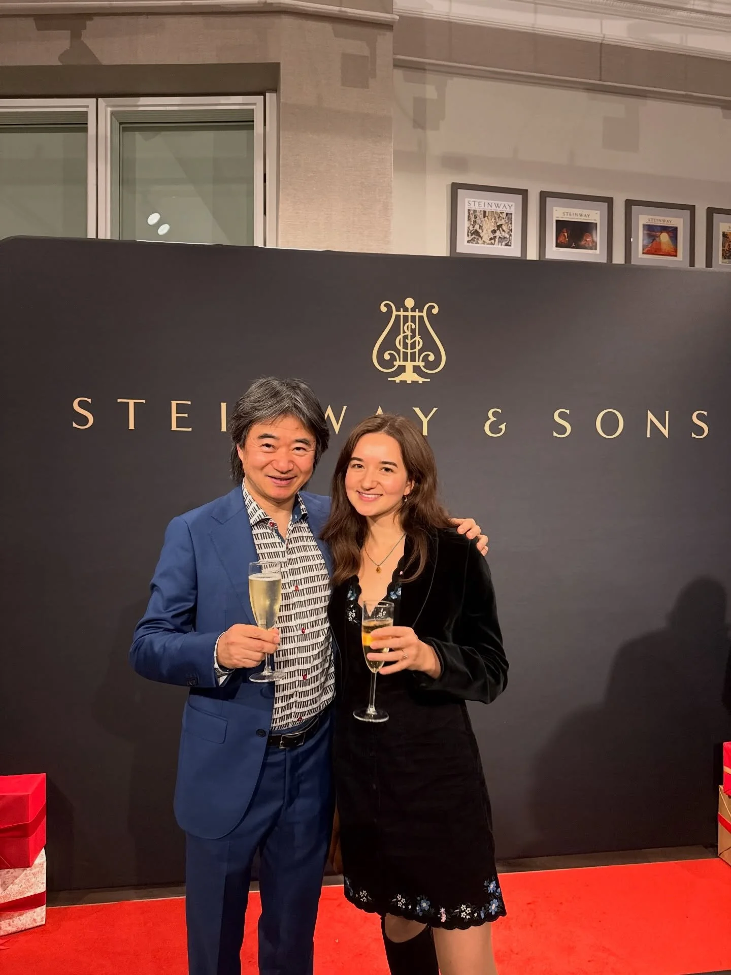 150 years of @steinwayandsons with papa 🥂🎹✨&thinsp;&thinsp;
&thinsp;&thinsp;
#steinway #steinwayandsons