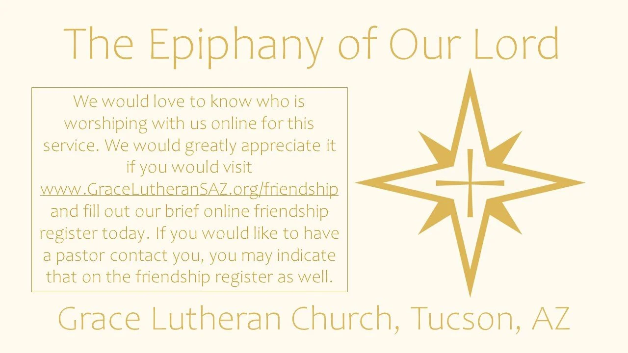 1/3 - Bible Study &amp; Worship - The Epiphany of Our Lord
