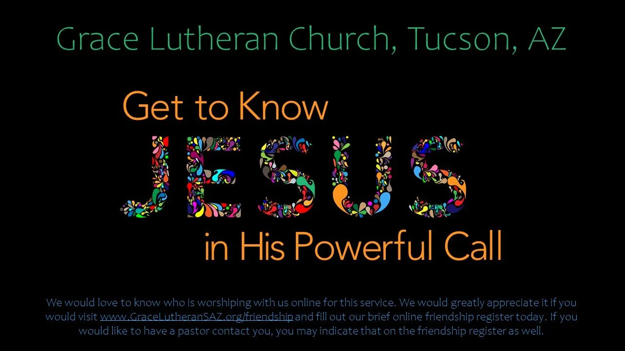 1/17 Bible Study &amp; Worship - Second Sunday after Epiphany