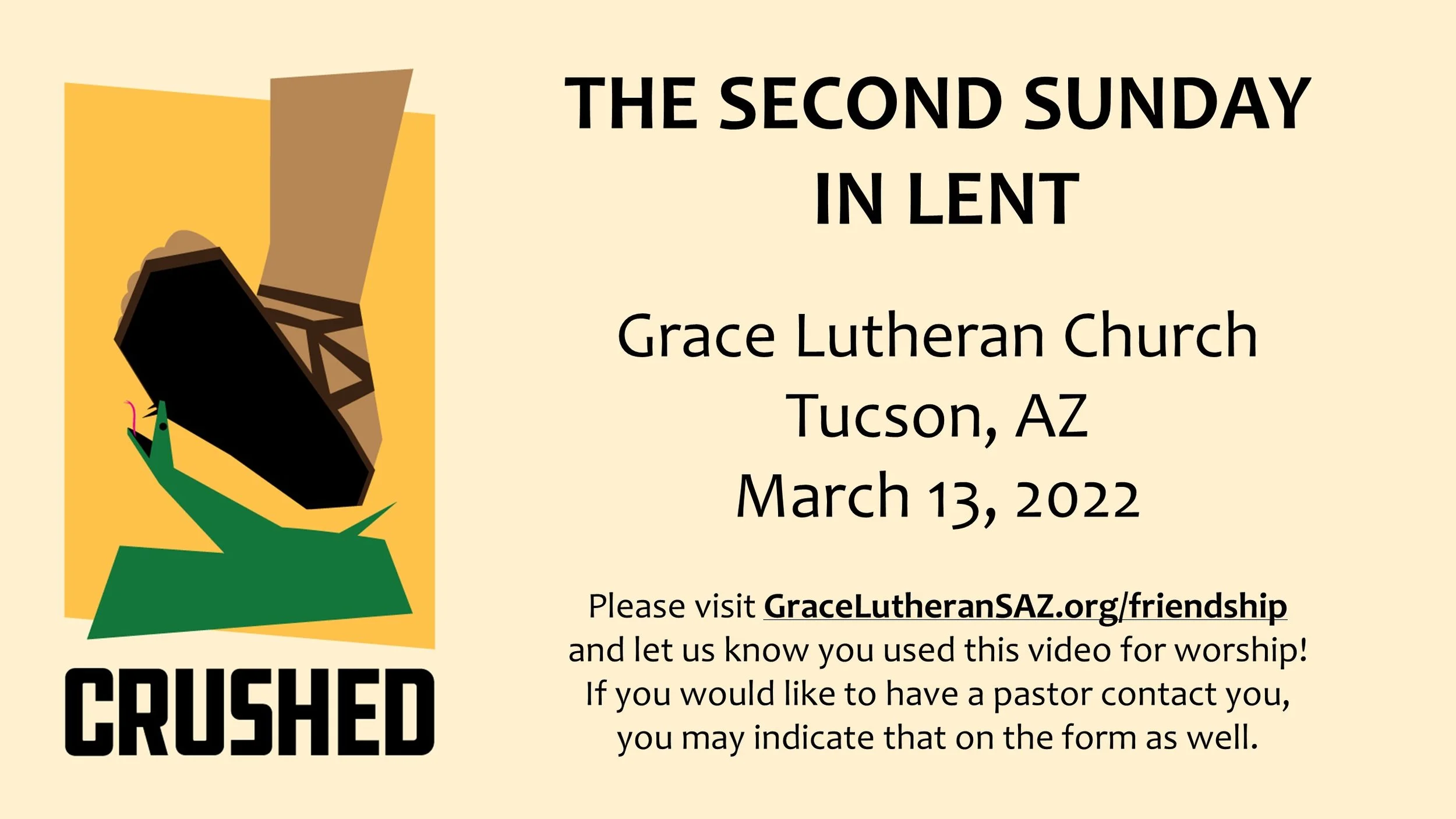 3/13 - Second Sunday in Lent