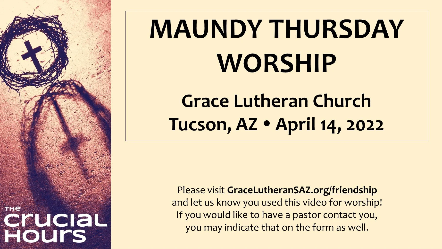 4/14 - Maundy Thursday Worship