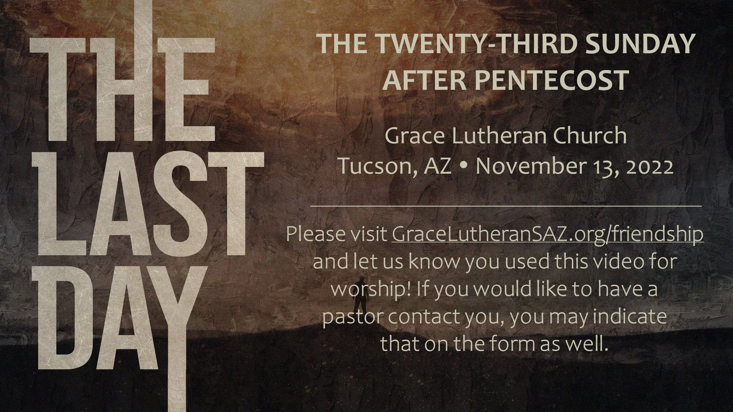 11/13 - 10am Worship - The Last Day