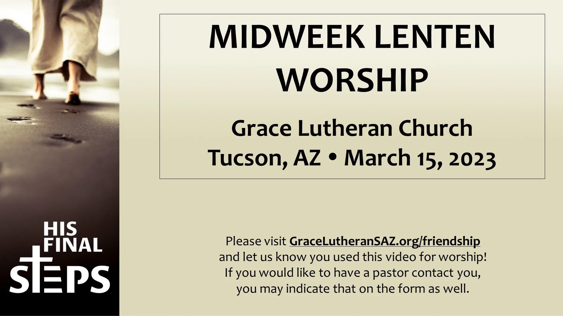 3/15 - 7pm Midweek Lenten Worship