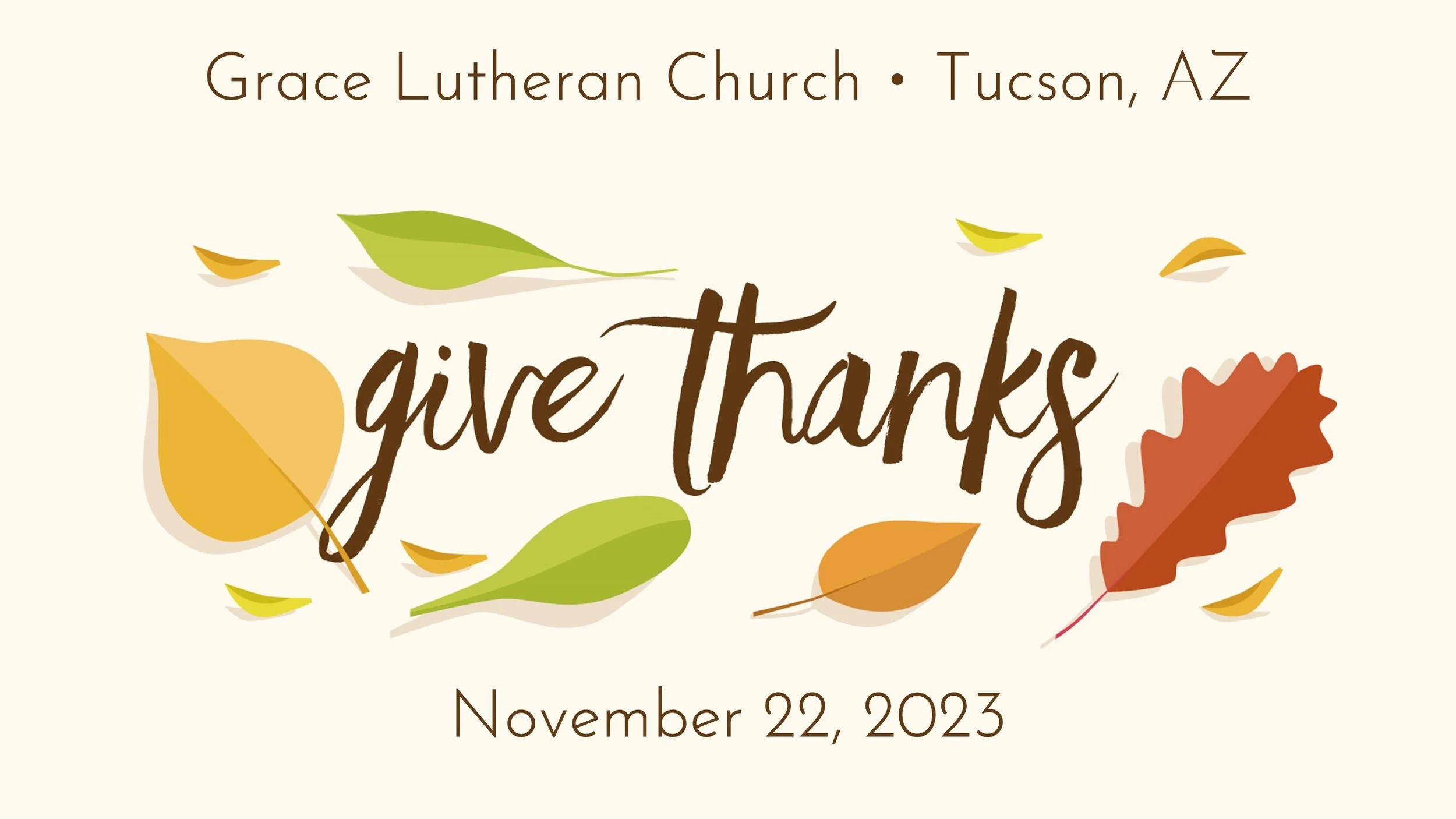 11/22 - 7pm Thanksgiving-Eve Worship