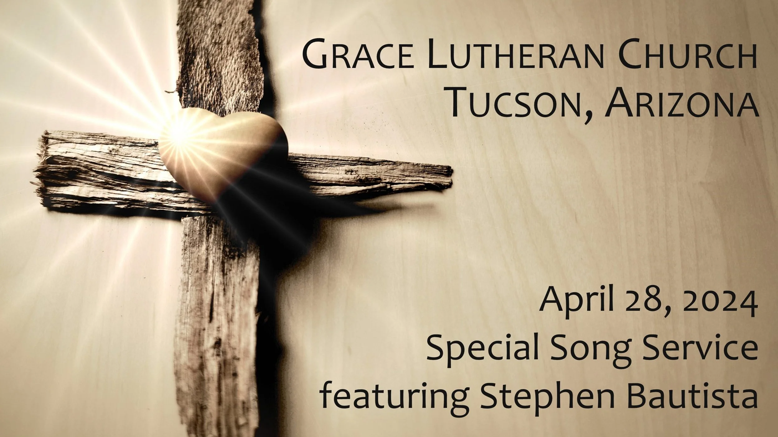 4/28 - 10am - Special Song Service featuring Stephen Bautista
