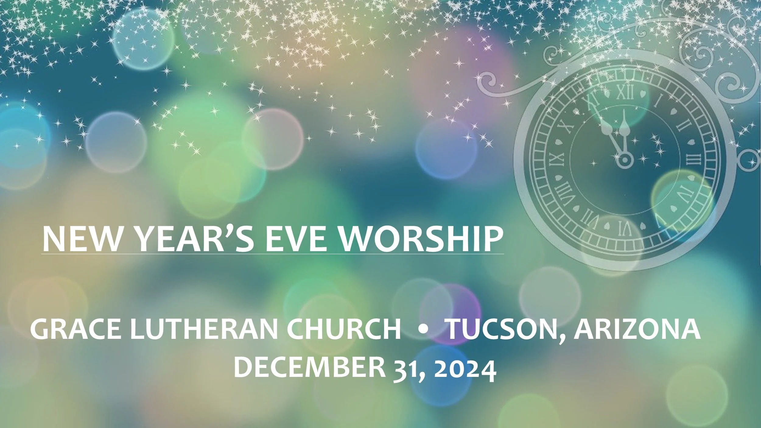 12/31 - 5:30pm New Year's Eve Service
