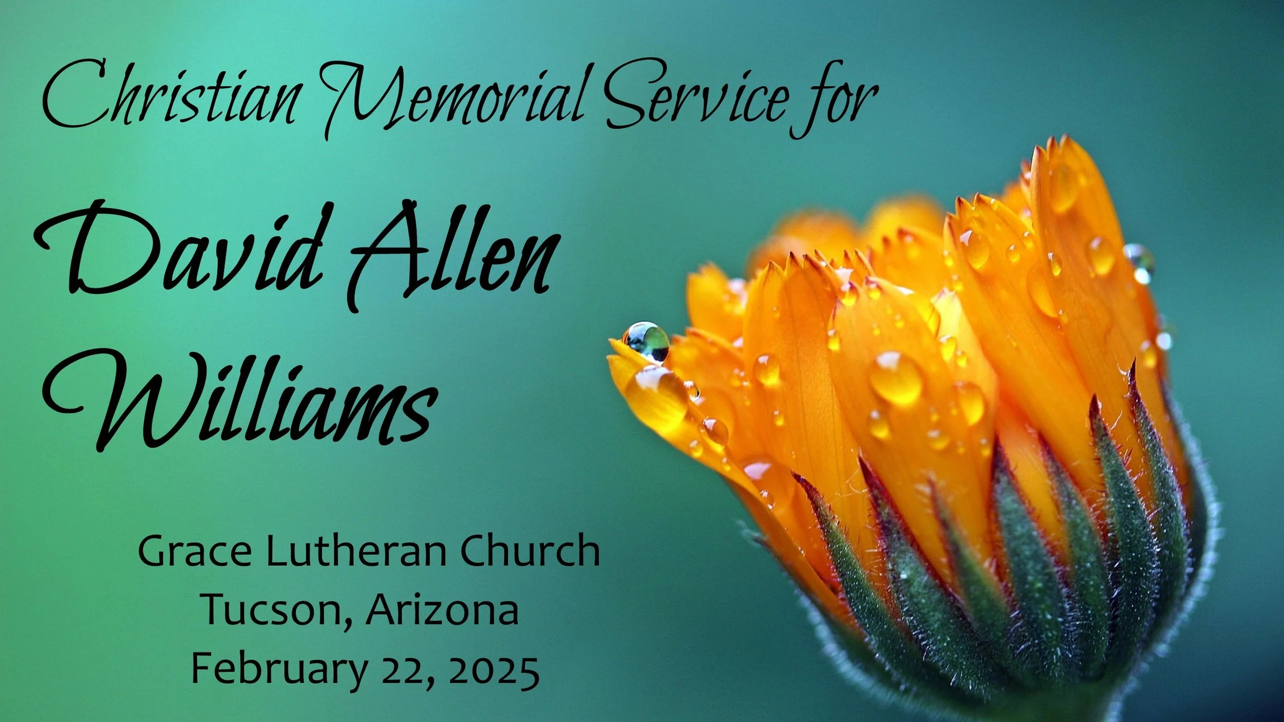 2/22 - David Williams Memorial