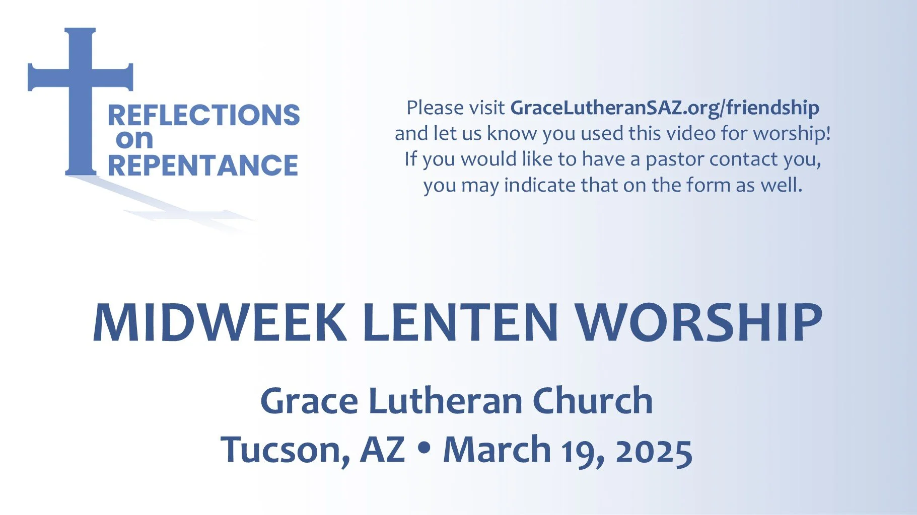 3/19 - 7pm Midweek Lent