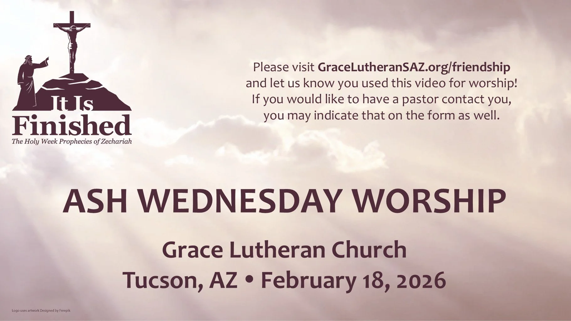 2/18 - 7pm Ash Wednesday Worship
