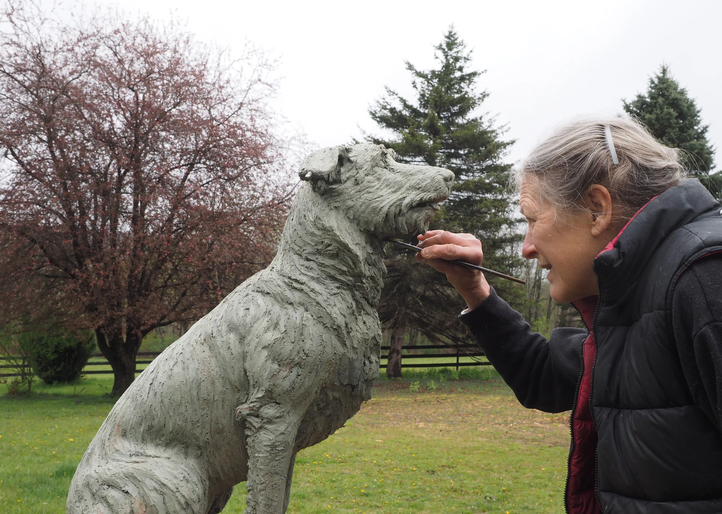  Clay model finishing touches. 