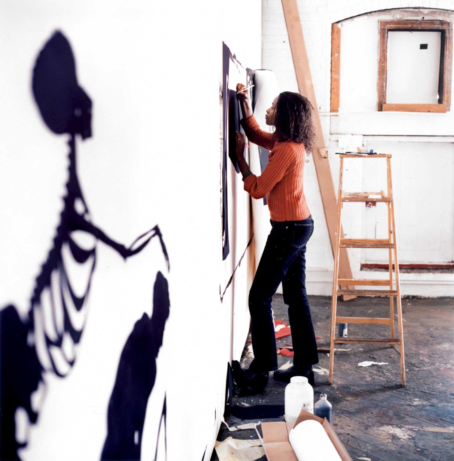  Kara Walker in her studio for German Vogue 