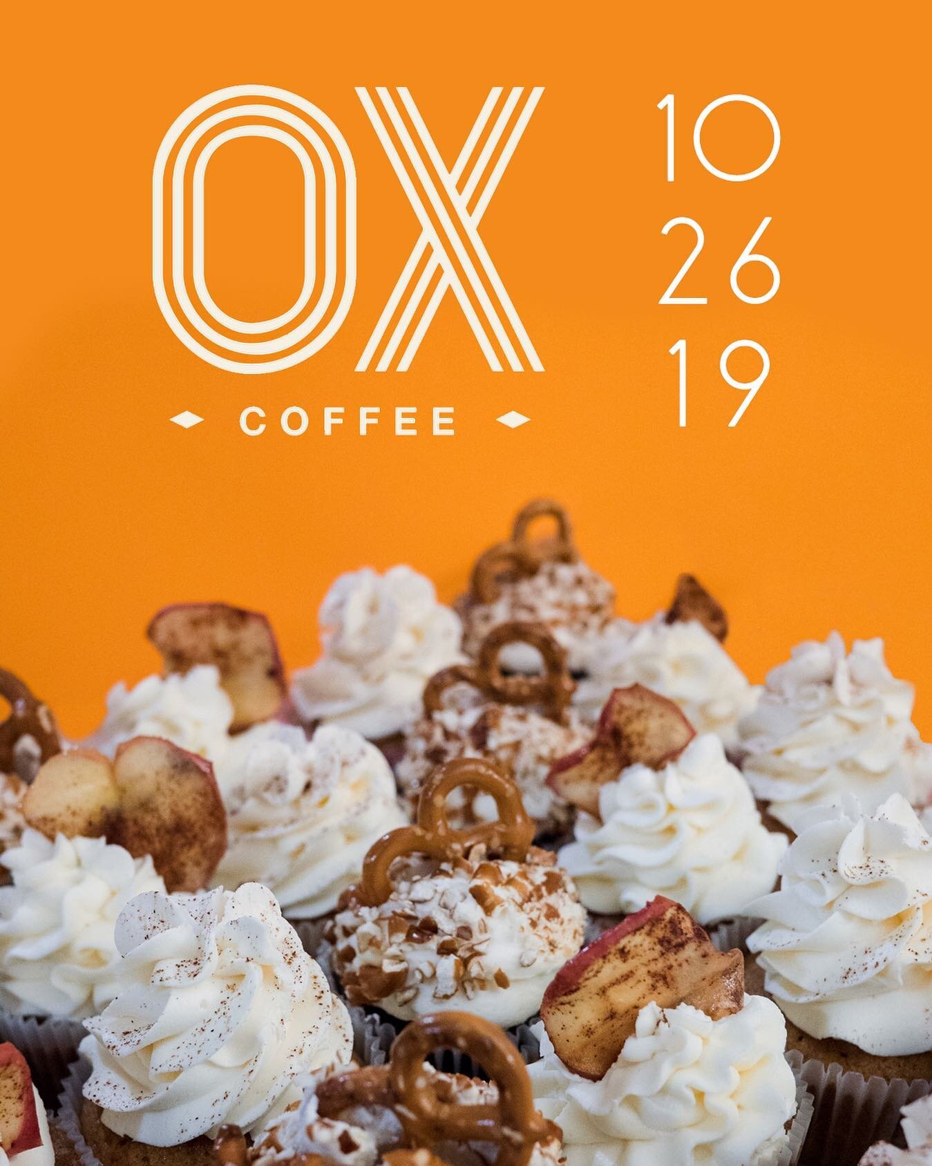 🍂🍁 This Saturday 10/26 we&rsquo;ll be hanging with our amazing friends at Ox Coffee! We&rsquo;ll be serving all of our fall flavors, so stop by and cozy up with some warm coffee and cupcakes! Pre-orders are available for pickup!!! See you there! 🍁