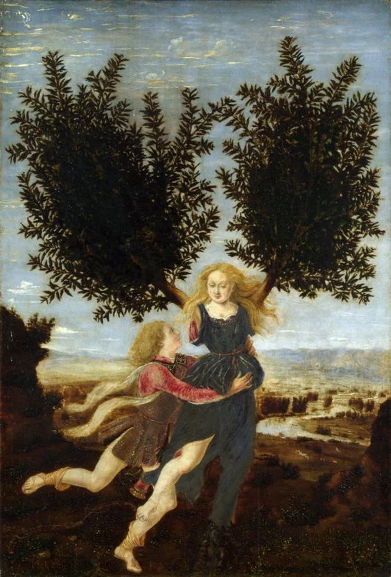 Apollo and Daphne by Antonio Del Pollaiuolo