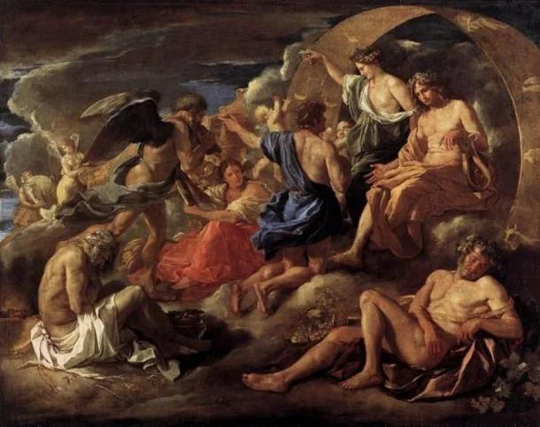 Helios and Phaeton with Saturn and the Four Seasons by Nicola Poussin.
