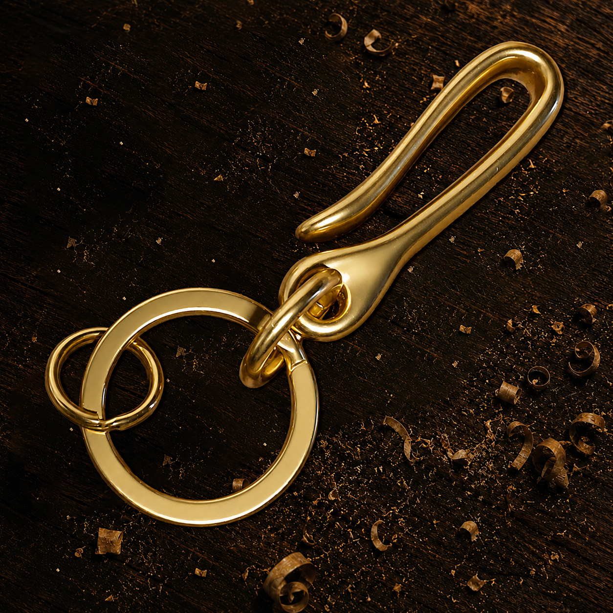 BRASS KEYCHAIN WITH LOOP