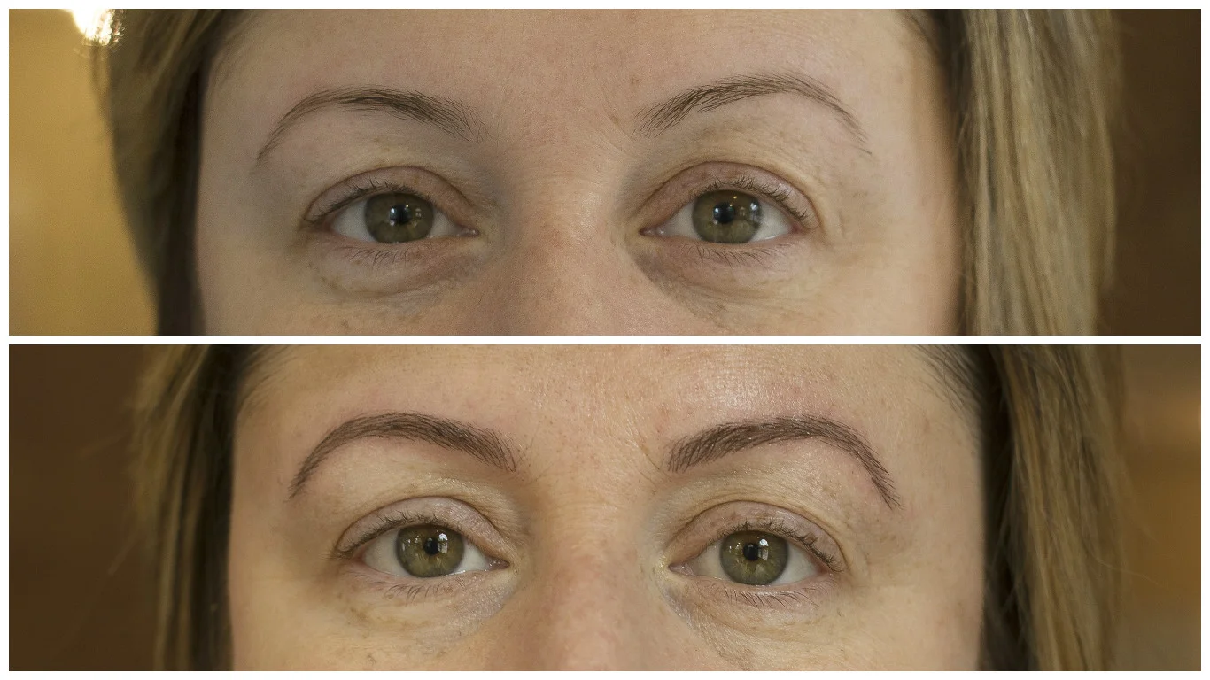 Microblading: Top before & bottom after
