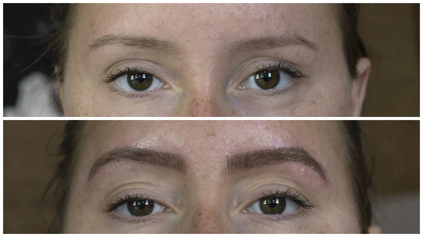 Microblading: Top before & bottom after