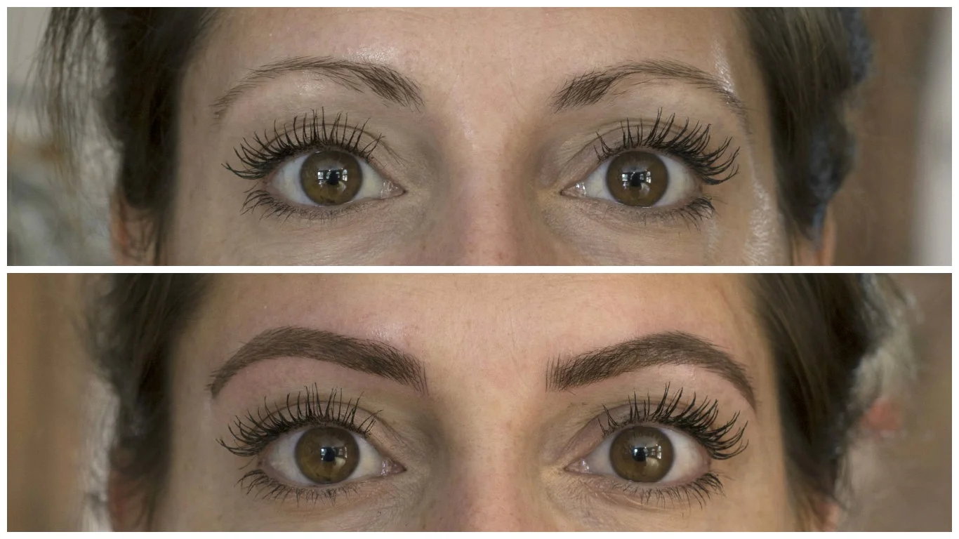 Microblading: Top before & bottom after