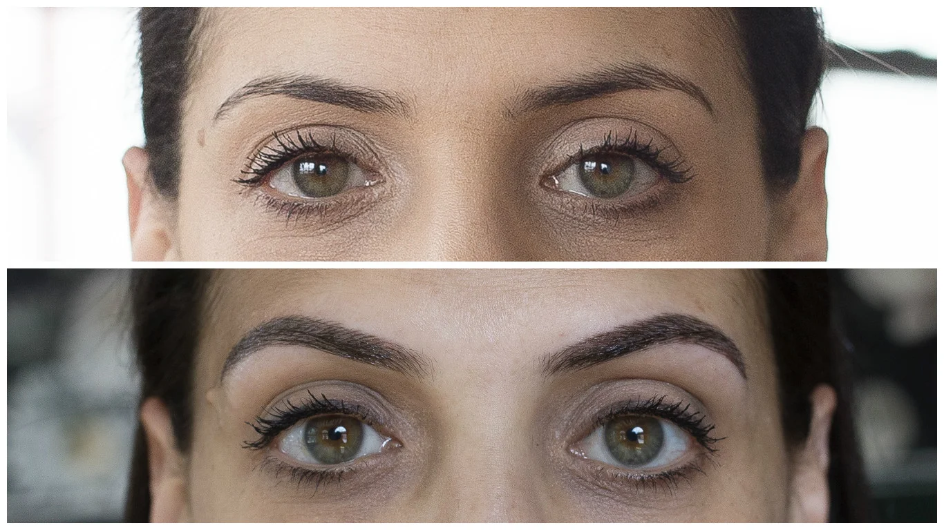 Microblading: Top before & bottom after