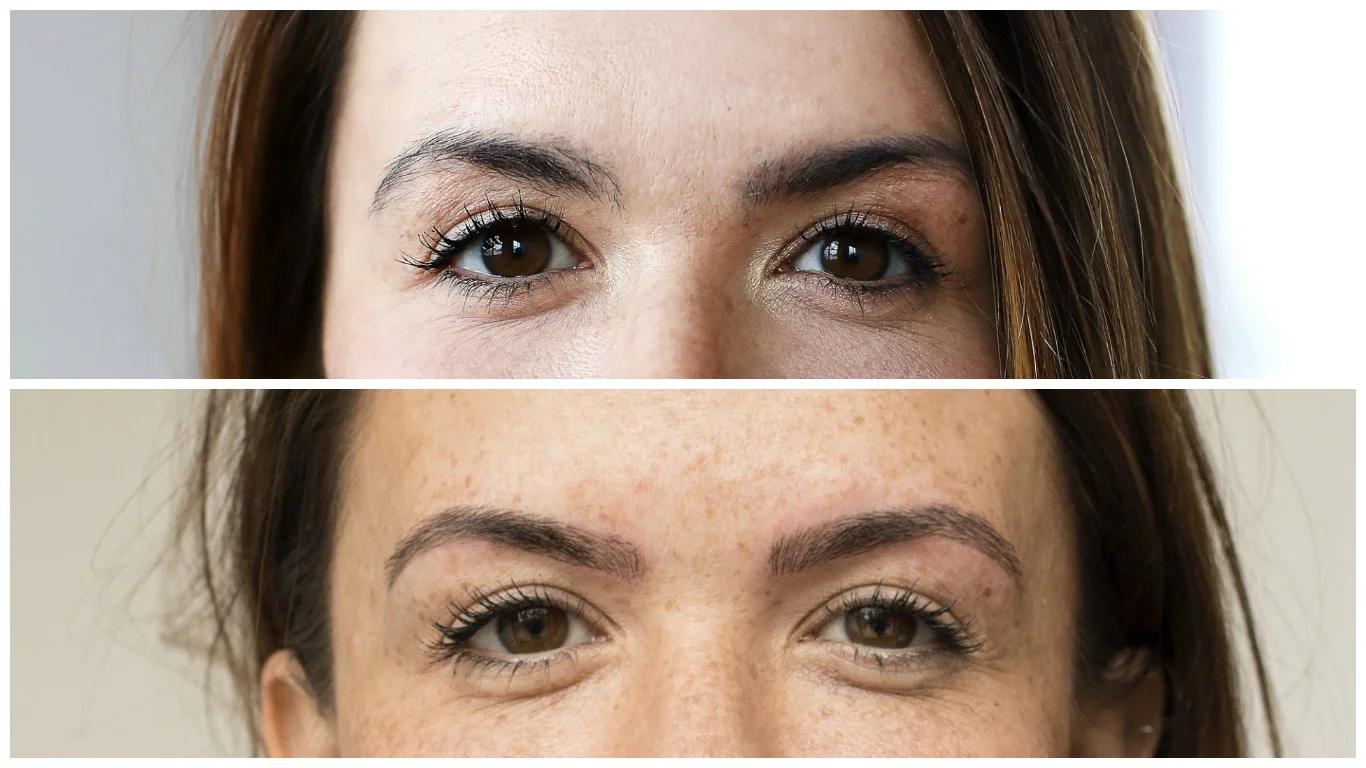 Microblading: Top before & bottom after