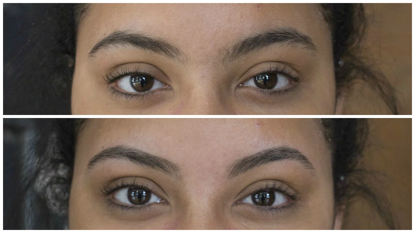 Sculpting: Top before & bottom after