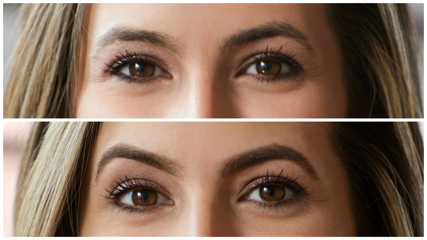 Sculpting: Top before & bottom after