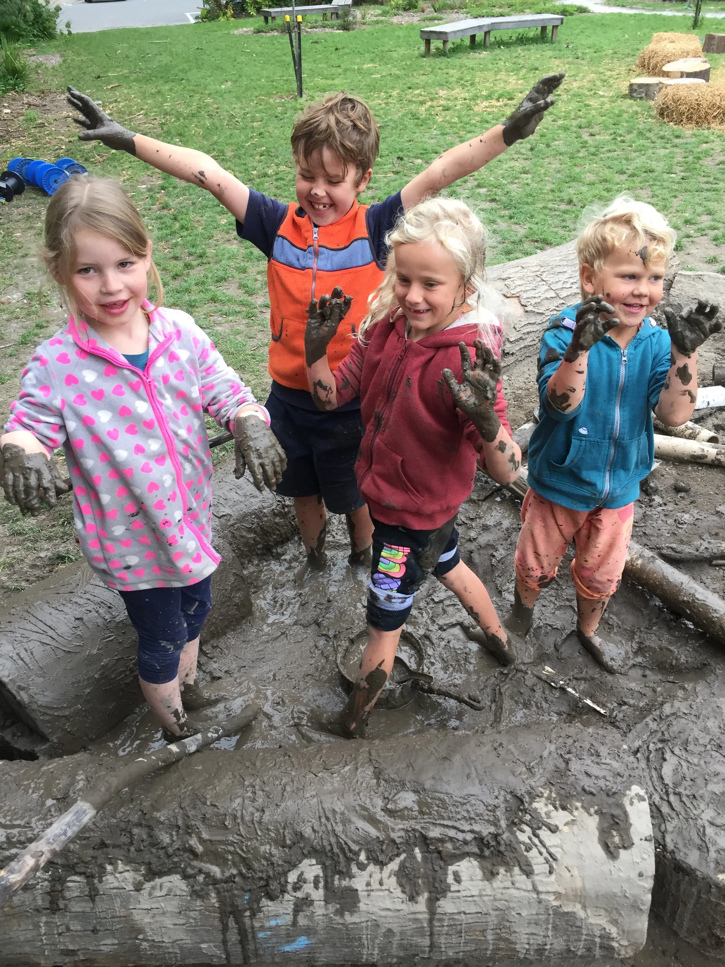 Didn't take long for the soil pit to turn into a mud pit!