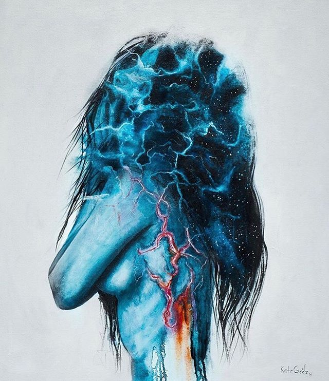 “Inward” by Kate Gedz
Take a look at her beautiful art, and flow into the abstract worlds within each painting. @kategedz