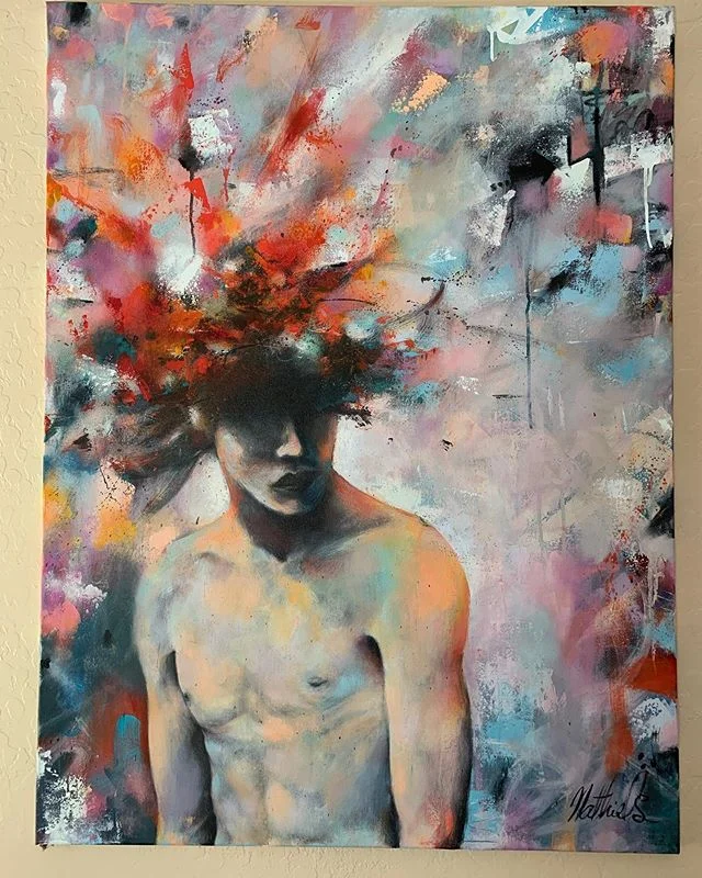 An early work by Artist @nathaniellynde , a painting from DJFREEZY J’s personal collection. So inspiring and new every time I gaze upon it. #wild #abstract #abstractart #new #old #contemporaryart #red #color #rich #dream #energy #passion #art