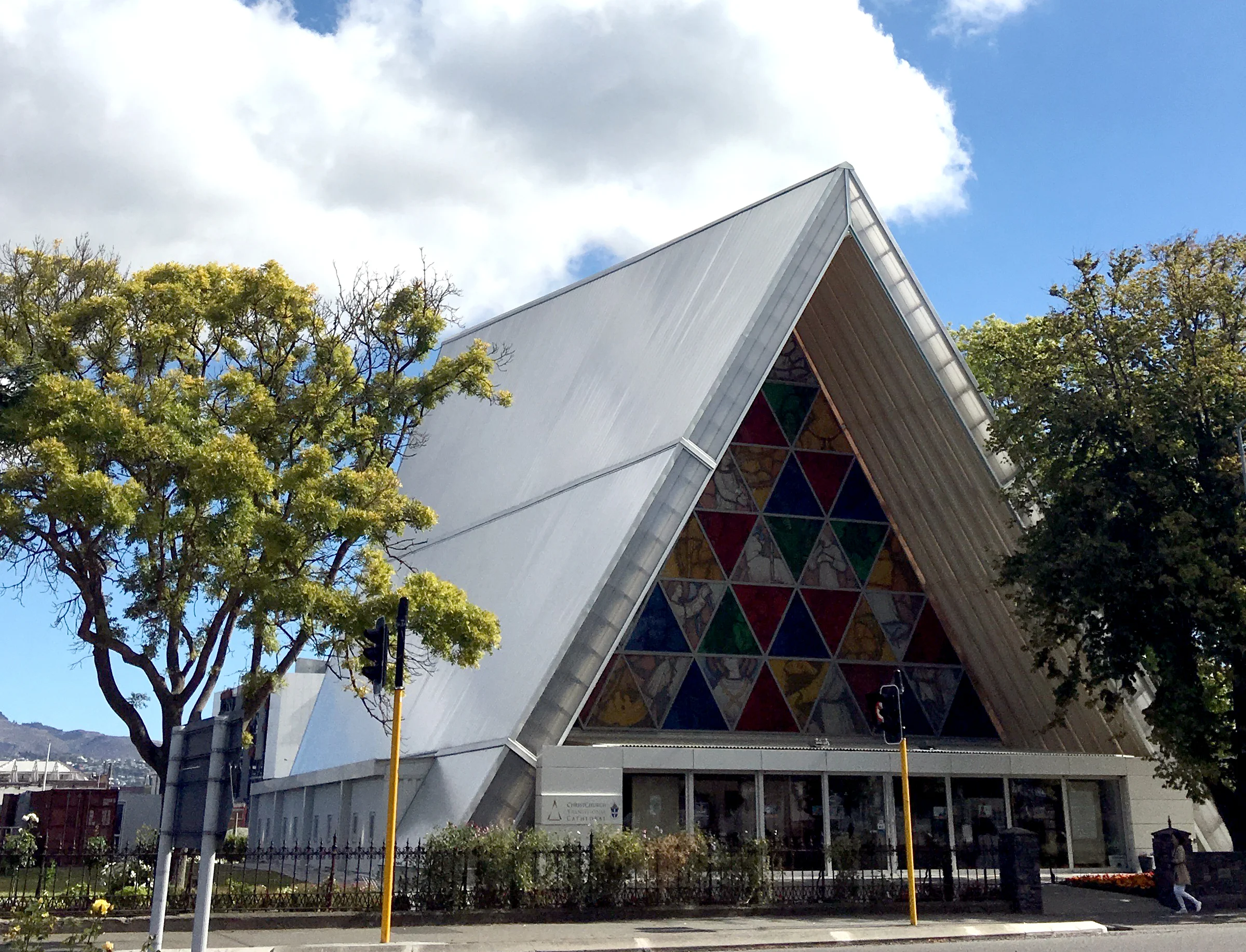 The Cardboard Cathedral (a church literally made of cardboard) opened in 2013 designed by architect, Shigeru Ban.