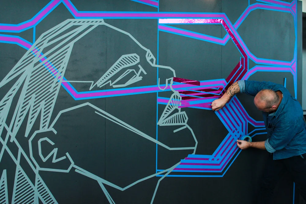 This Art Collective Makes Murals with Tape