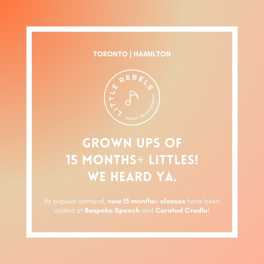 📣 NEW 15 MONTHS+ CLASSES ADDED! 📣⁠
⁠
We heard you loud and clear and are so happy to give our 15 months+ littles some brand new classes this Pre-Summer Session in Toronto and Hamilton!⁠
⁠
This is a high-demand age group so spots will be snatched up