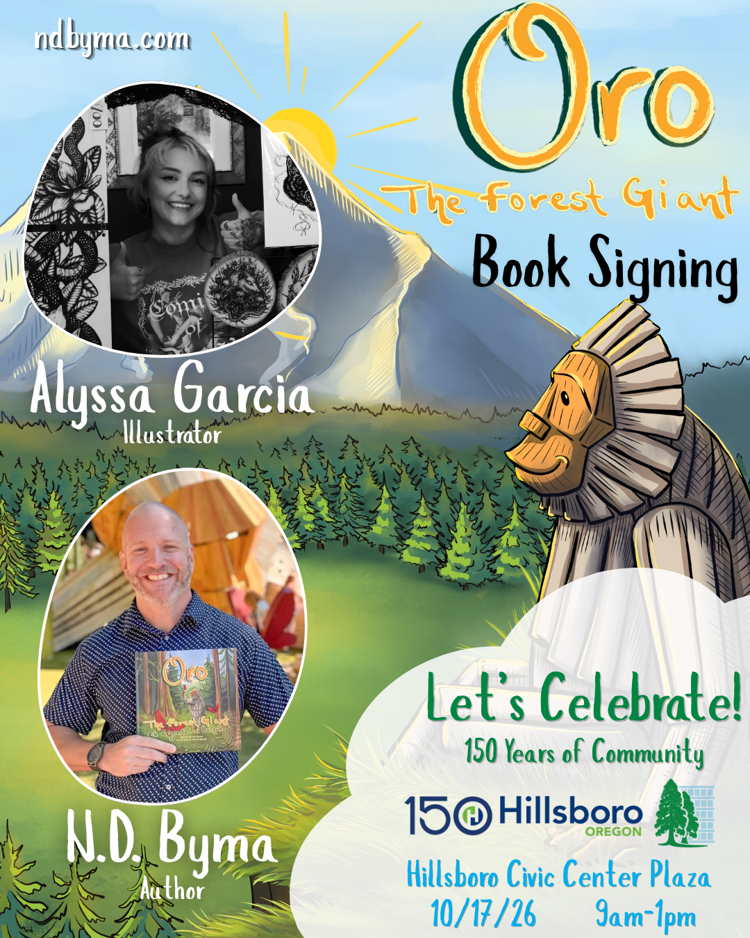 Oro Book Signing and Hillsboro 150th Birthday Celebration!