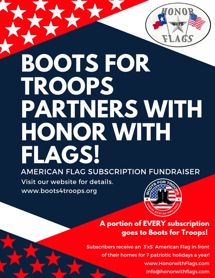 Boots for Troops Partners with Honor with Flags