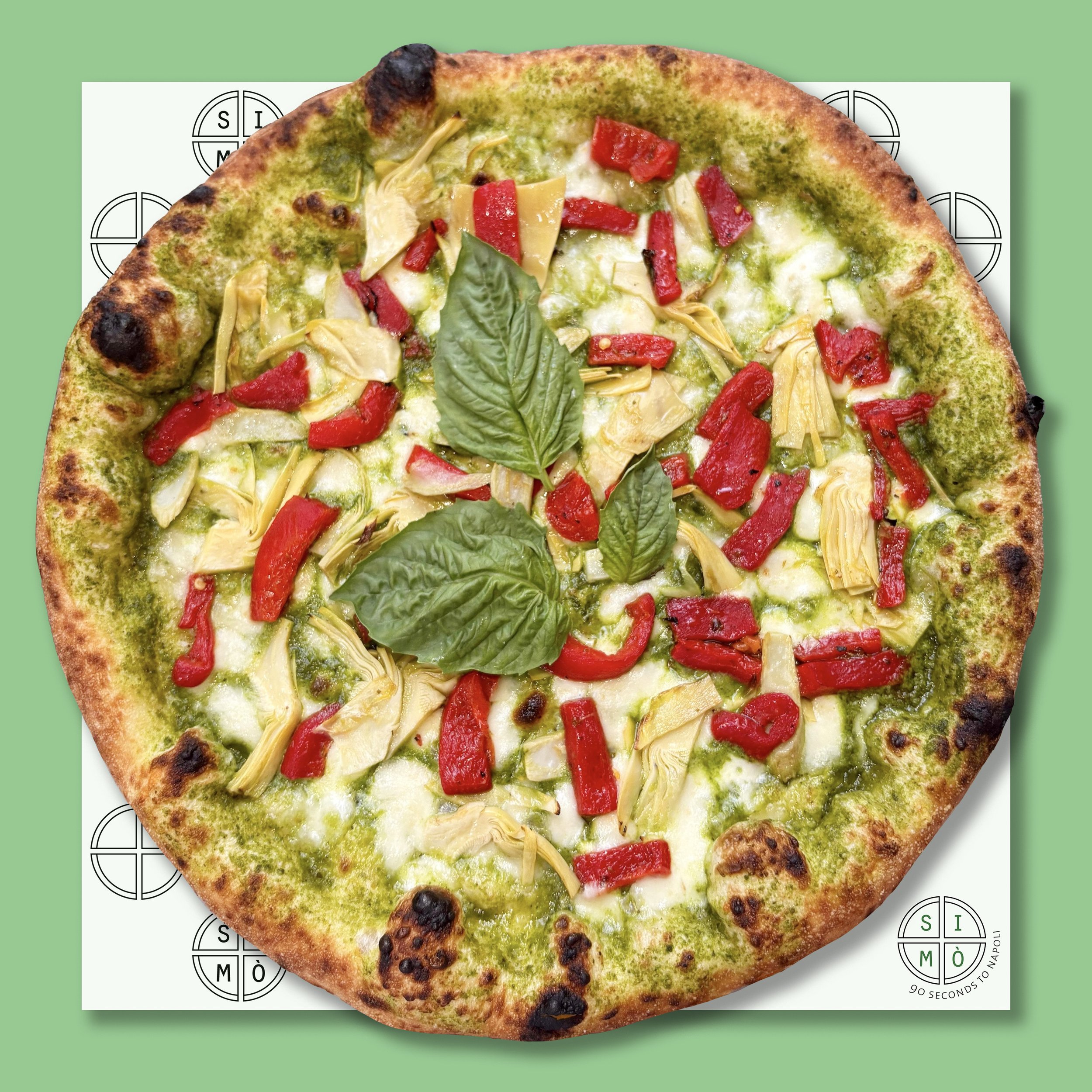 PESTO VERDURA
$16.50
– mozzarella, basil pesto, roasted pepper, artichoke