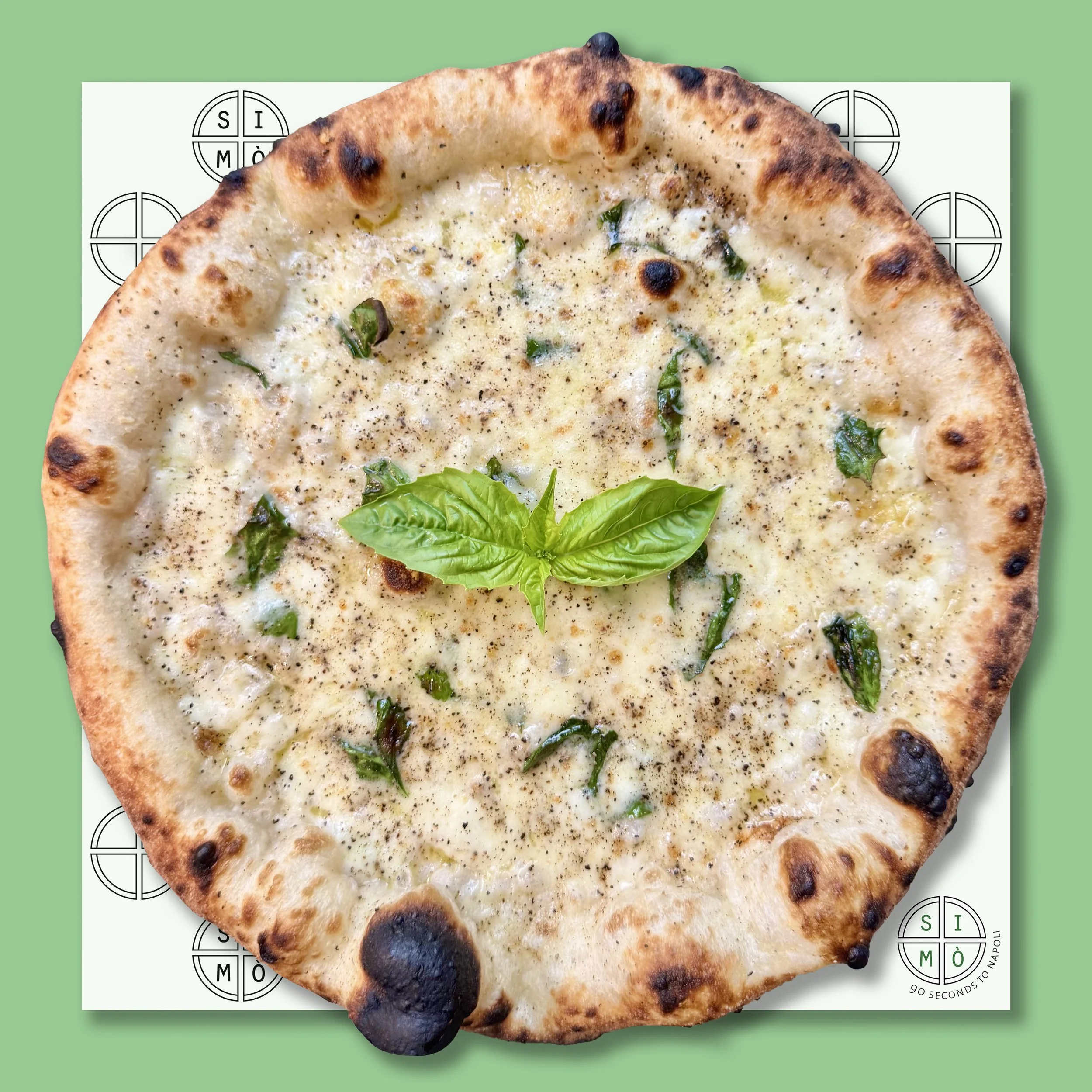 CACIO & PEPE
$15.90
– mozzarella, pecorino romano, black pepper, extra virgin olive oil, basil