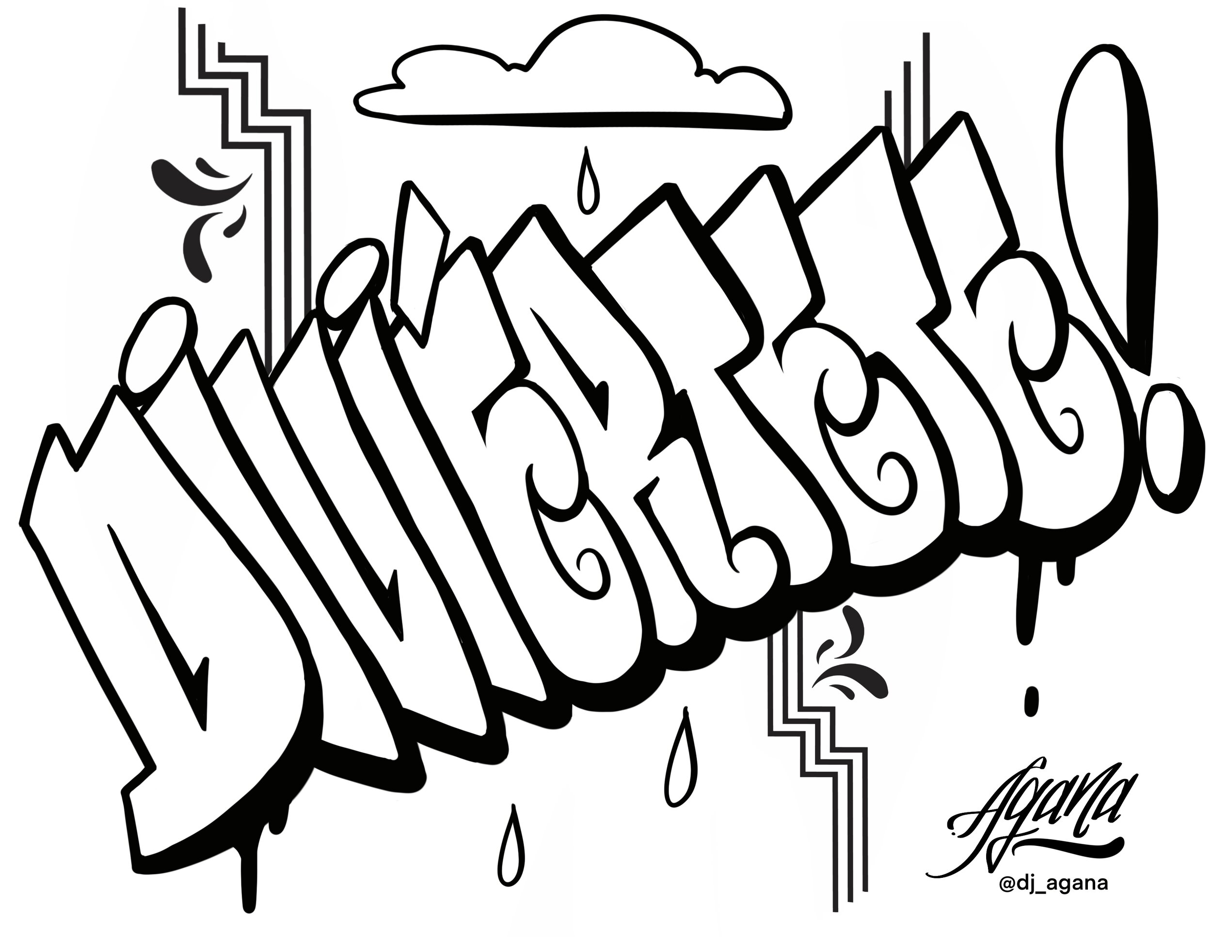 Graffiti Names Coloring Pages