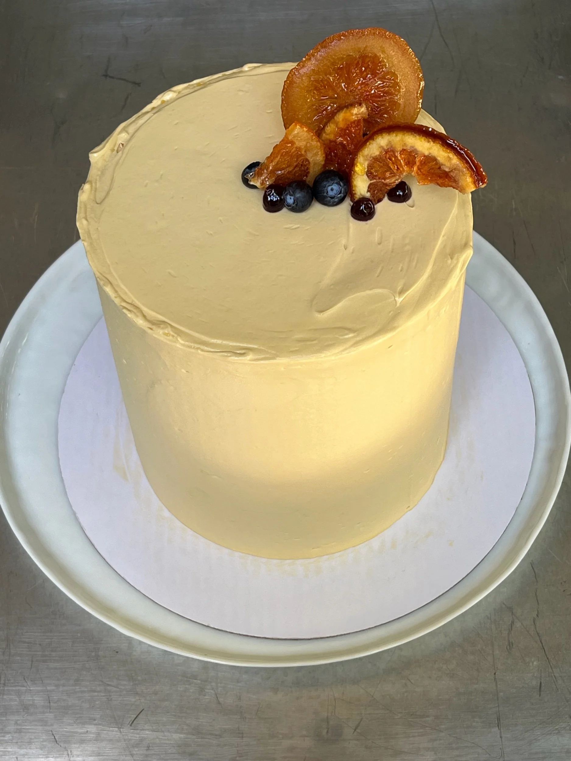 Brown Sugar Buttercream & Blueberry Cake