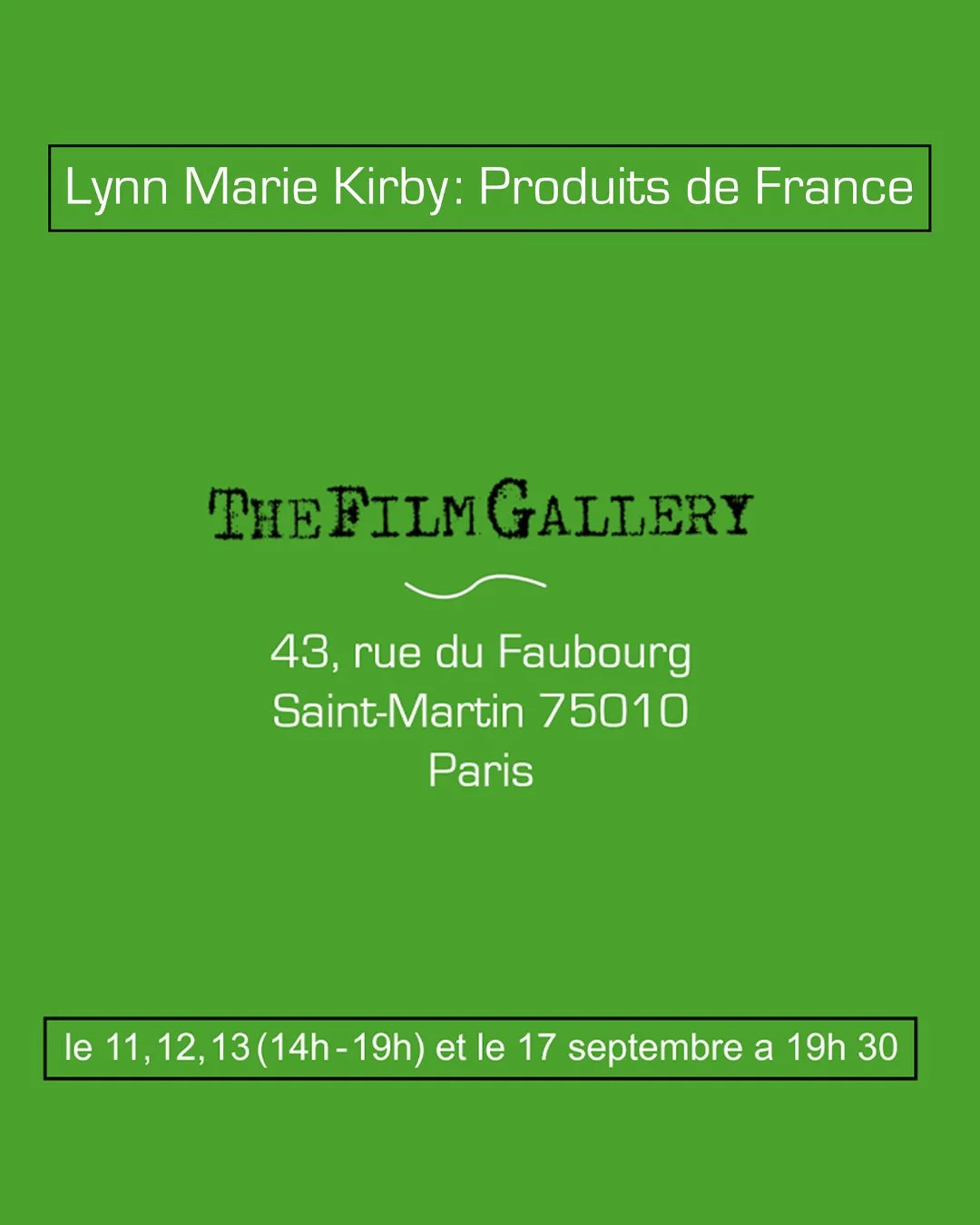 Lynn Marie Kirby: Produits de France